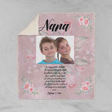 Nana We hugged this Blanket photo personalized