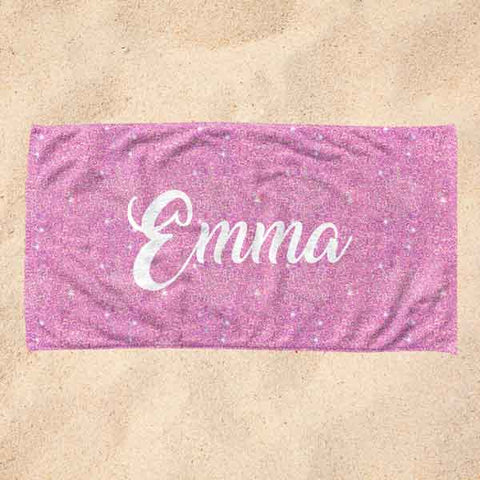 Glitter Personalized Towel