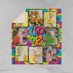 Tie Dye Love Throw Blanket with photo's