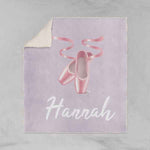 Ballet Sherpa throw blanket 50x60