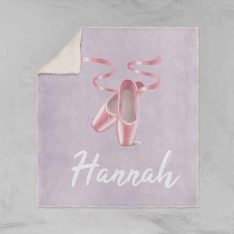 Ballet Sherpa throw blanket 50x60