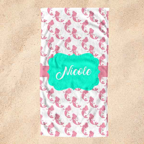 Personalized Mermaid Towel