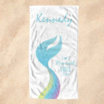 Personalized Mermaid Tail Towel