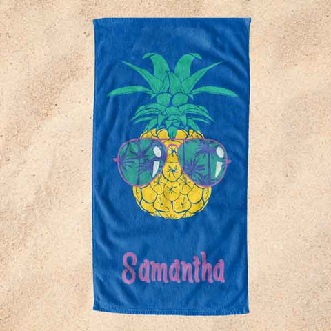 Personalized beach towel Pinapple