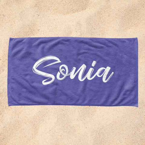 Personalized Purple Towel