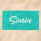 Personalized Teal Towel